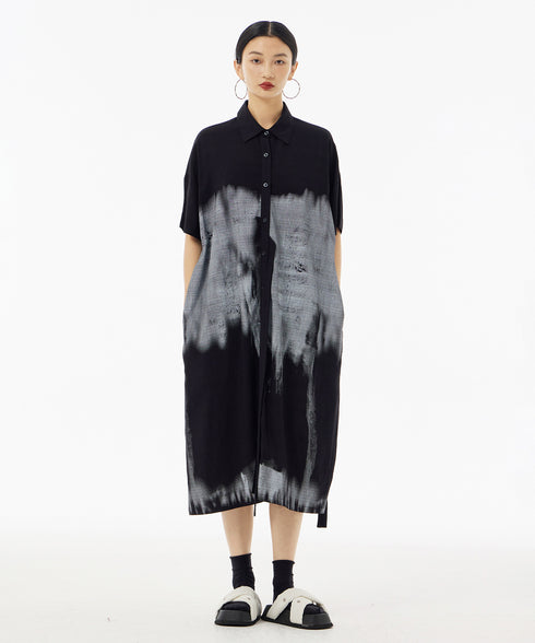 Blurred Print Dress